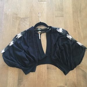 Free people cropped and sequined top